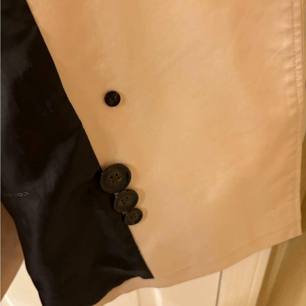 Coach Authentic Blush Trench Coat with Belted Waist Size Large - Picture 7 of 16
